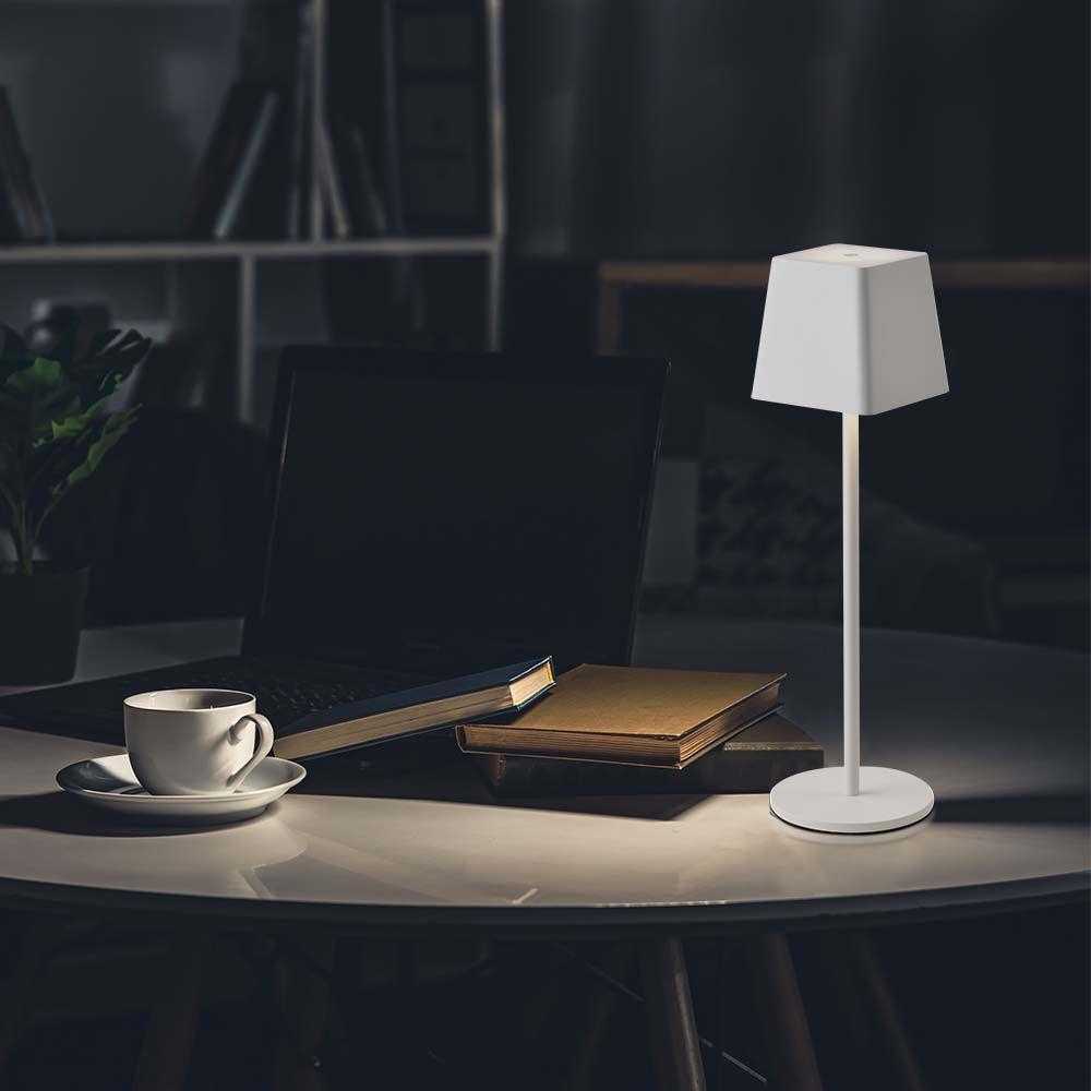 V-tac 2W LED įkraunamas stalinis šviestuvas, baltas, 3000K, dimeriuojamas