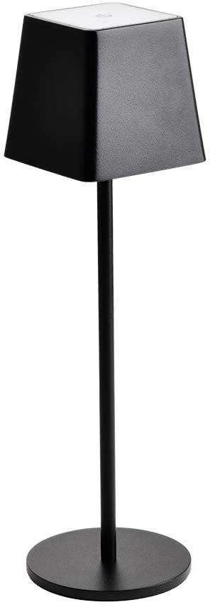 V-tac 2W LED įkraunamas stalinis šviestuvas, juodas, 3000K, dimeriuojamas