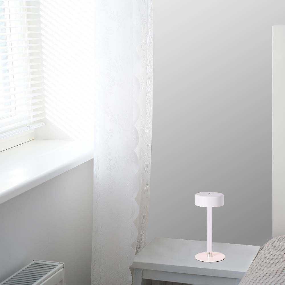 V-tac 3W LED įkraunamas stalo šviestuvas, baltas, 3000-6000K, dimeriuojamas