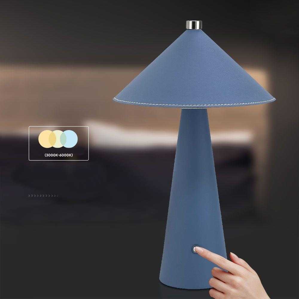 V-tac 3W LED įkraunamas stalo šviestuvas, mėlynas, 3000-6000K, dimeriuojamas