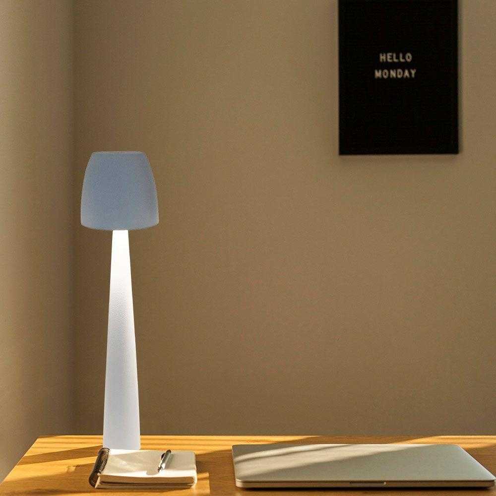 V-tac 3W LED įkraunamas stalo šviestuvas, baltas, 3000-6000K, dimeriuojamas