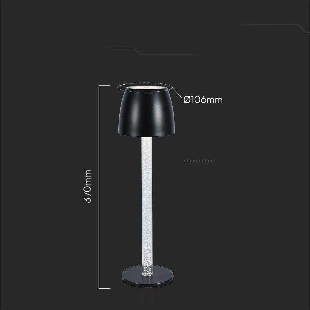 V-tac 3W LED įkraunamas stalo šviestuvas, baltas, 3000K, dimeriuojamas