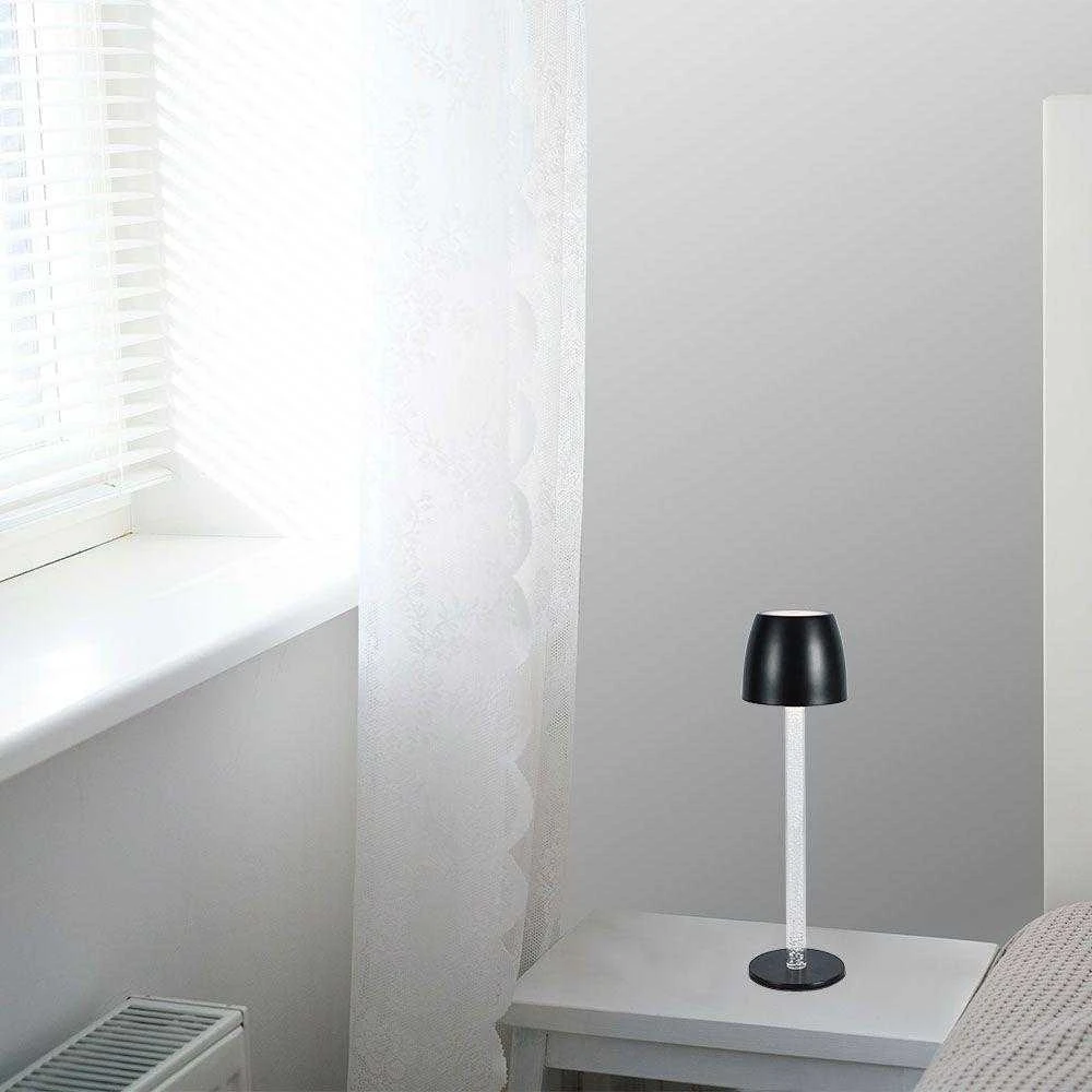 V-tac 3W LED įkraunamas stalo šviestuvas, baltas, 3000K, dimeriuojamas