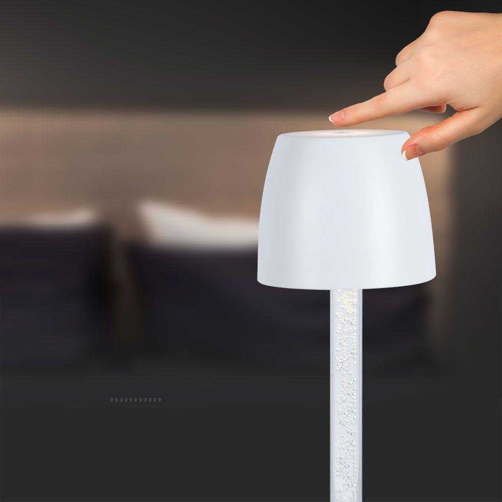 V-tac 3W LED įkraunamas stalo šviestuvas, juodas, 3000K, dimeriuojamas