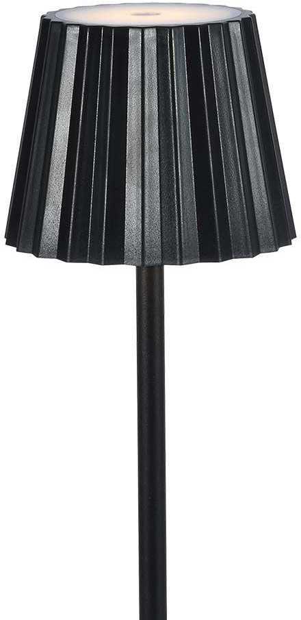 V-tac 1,5W LED įkraunamas stalo šviestuvas, juodas, 3000-6000K, dimeriuojamas