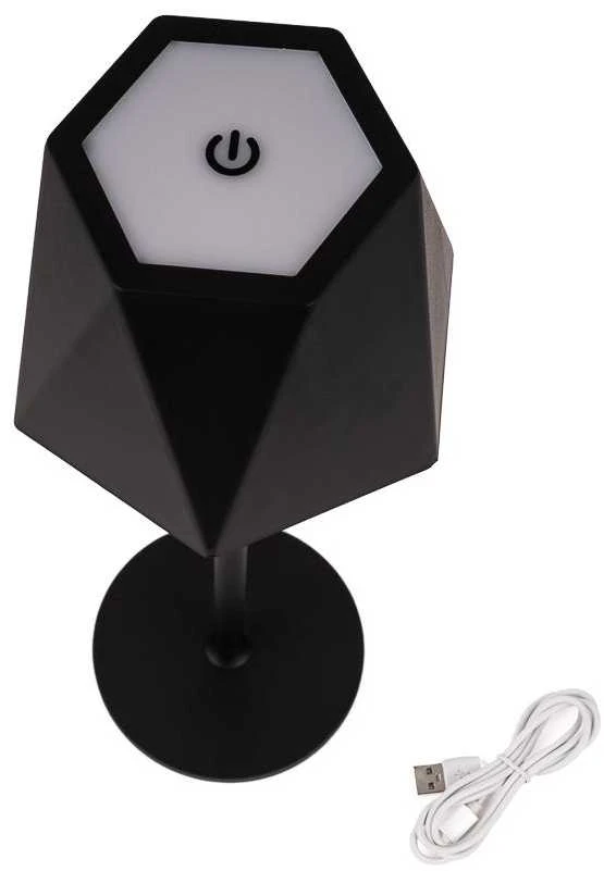 V-tac 1,5W LED įkraunamas stalo šviestuvas, juodas, 3000-6000K, dimeriuojamas