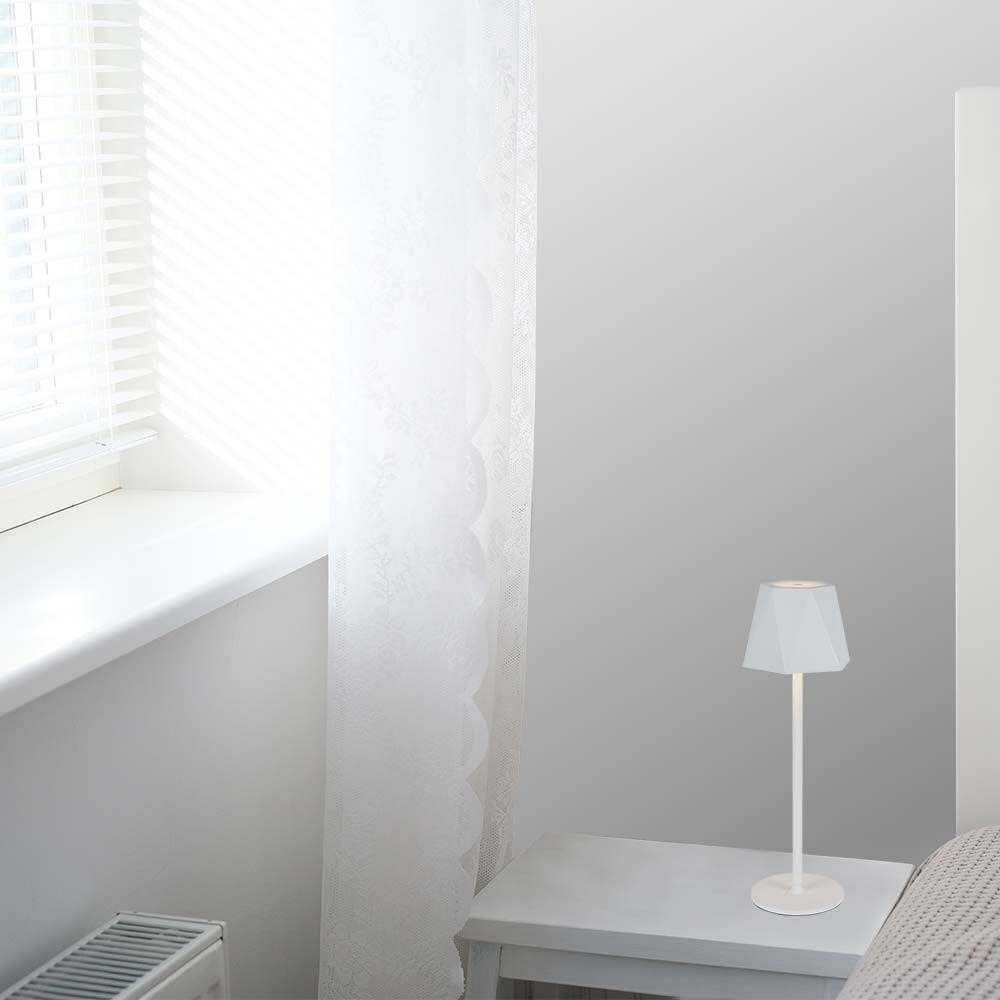 V-tac 1,5W LED įkraunamas stalo šviestuvas, baltas, 3000-6000K, dimeriuojamas