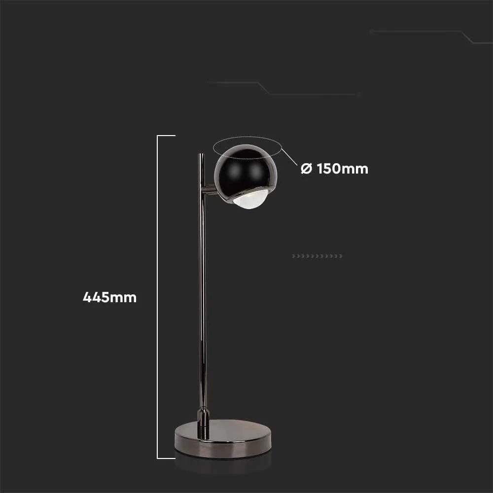 V-tac 5W LED stalo šviestuvas, juodas, 3000K