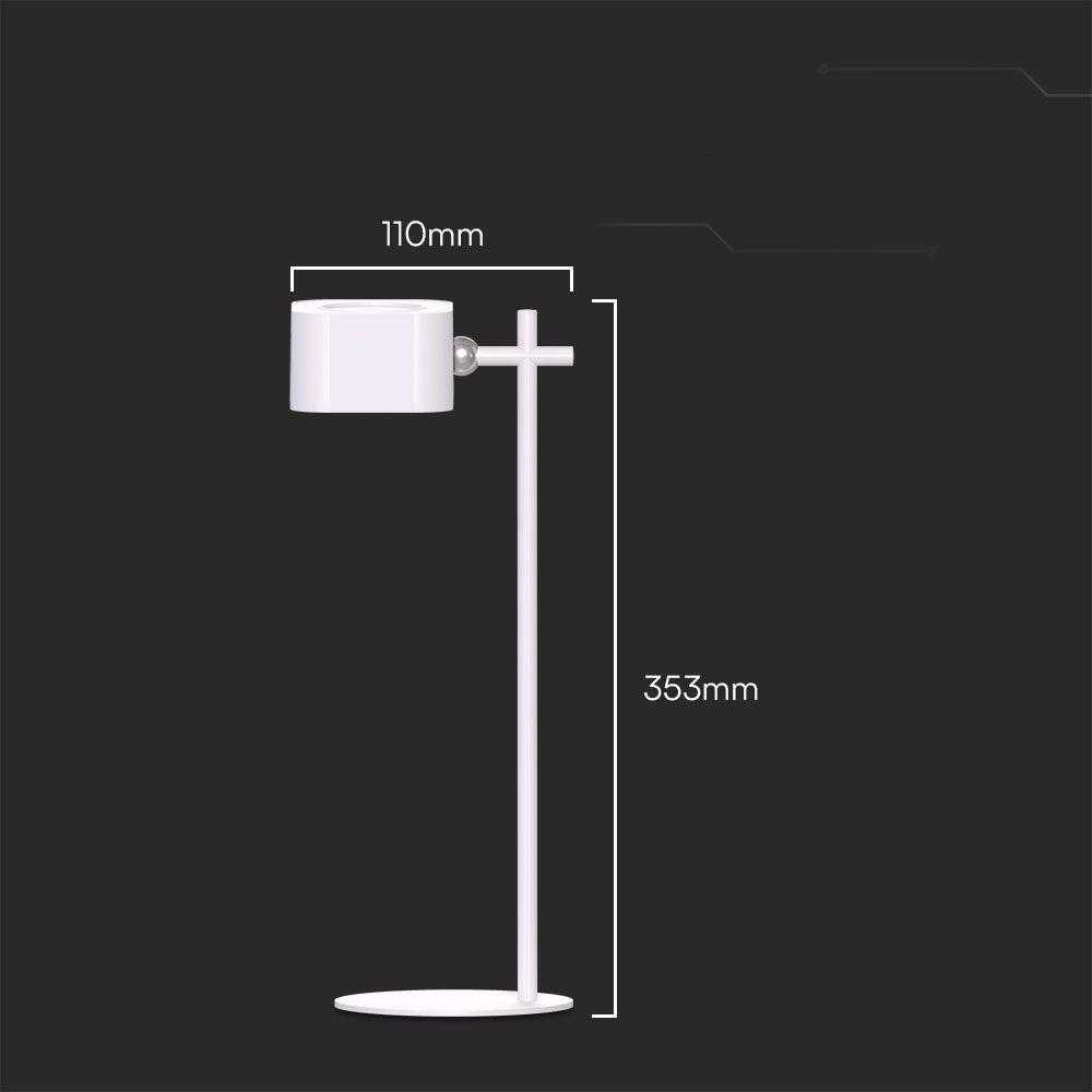 V-tac 3W LED įkraunamas stalo šviestuvas, baltas, 3000-6000K, dimeriuojamas