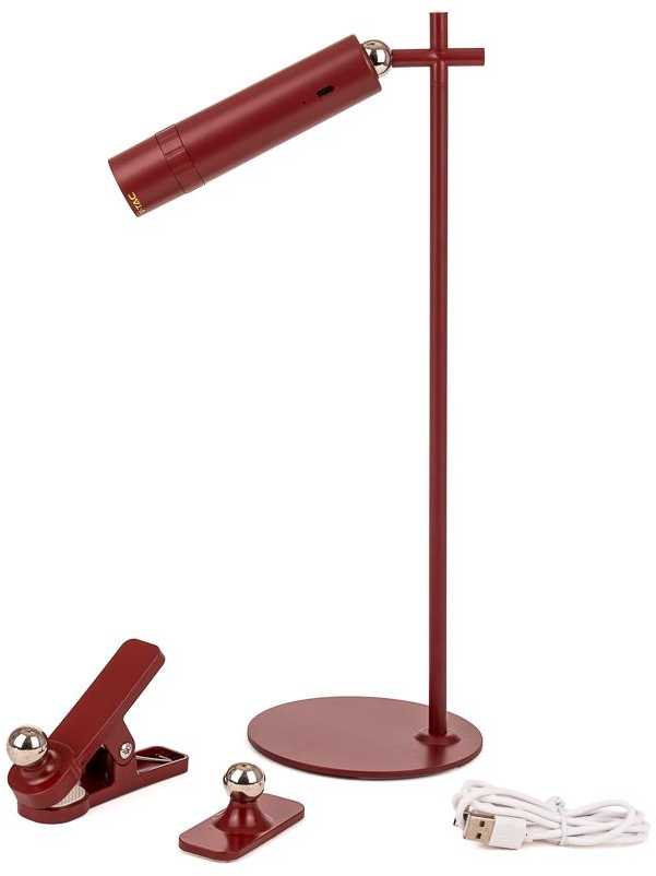 V-tac 3W LED įkraunamas magnetinis stalinis/sieninis šviestuvas, raudonas, 4000K, dimeriuojamas