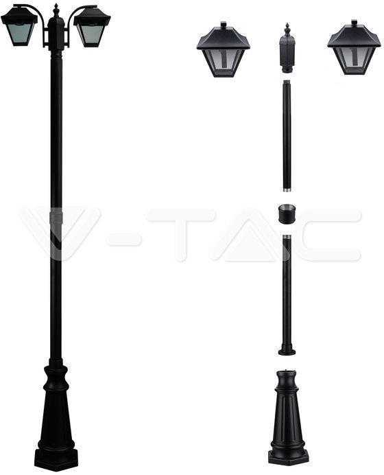 Pastatomas lauko šviestuvas V-TAC, 2x E27, IP44