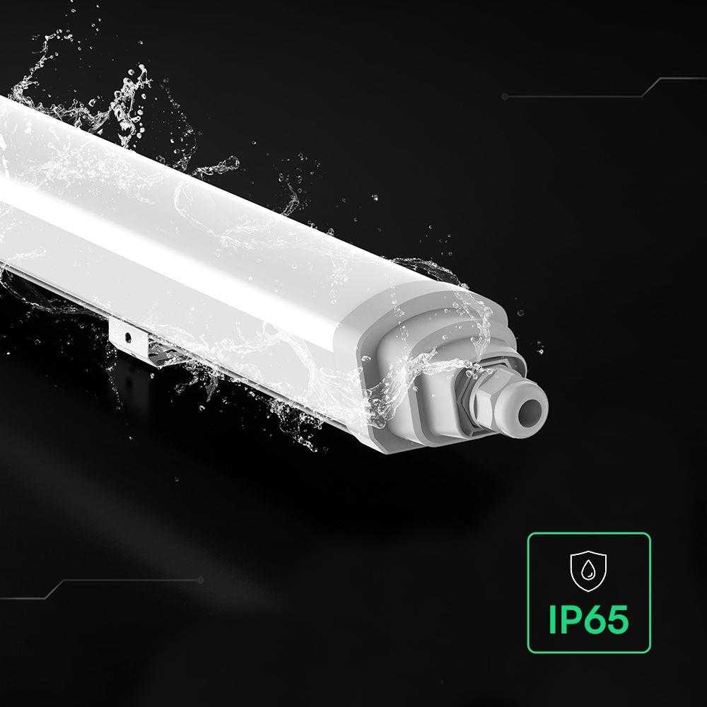 36W LED linijinis paviršinis šviestuvas WP TK-SERIES, 120cm, baltas, 6500K, IP65, CREE LED chip