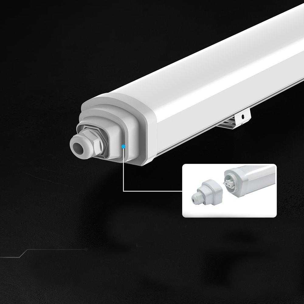 36W LED linijinis paviršinis šviestuvas WP TK-SERIES, 120cm, baltas, 6500K, IP65, CREE LED chip