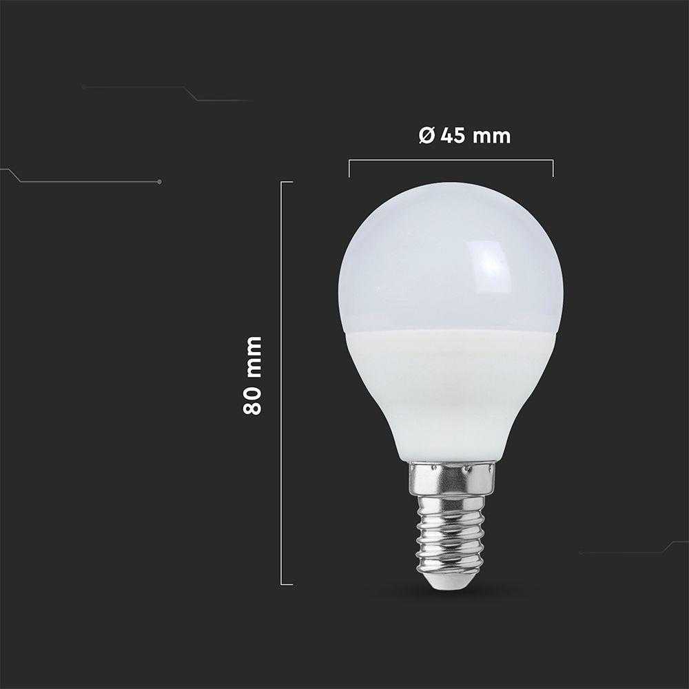 V-tac 6,5W LED lemputė, E14, P45, 3000K