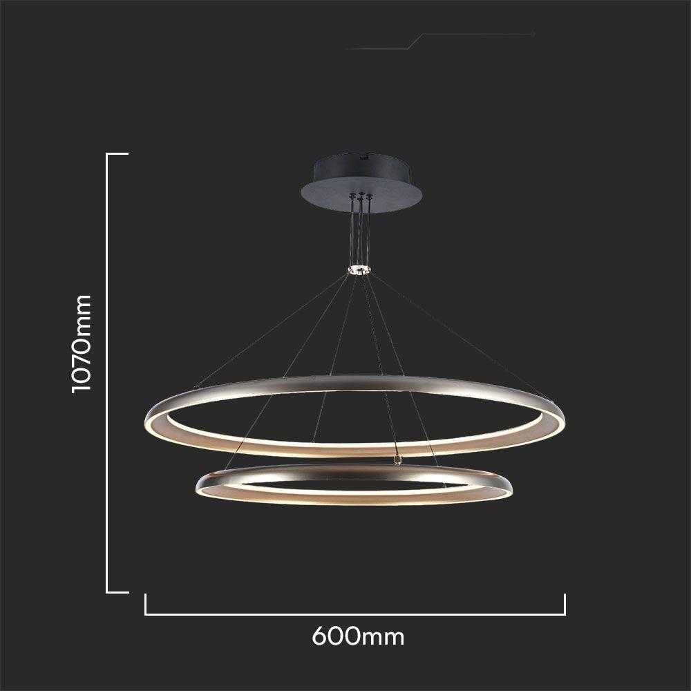 V-tac 65W LED pakabinamas šviestuvas, šampano sp., 3000K