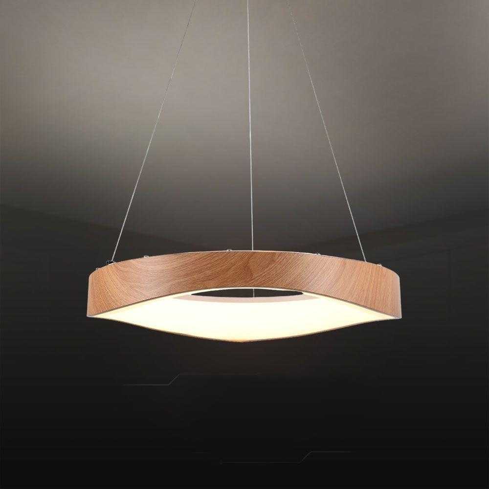 V-tac 25W LED pakabinamas šviestuvas, medienos/baltos sp., 3000K