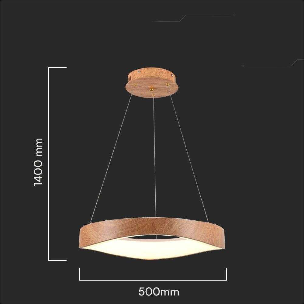 V-tac 25W LED pakabinamas šviestuvas, medienos/baltos sp., 3000K