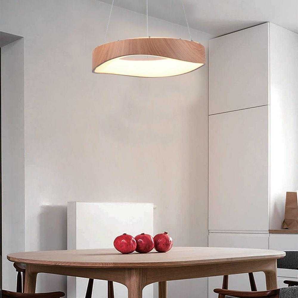 V-tac 25W LED pakabinamas šviestuvas, medienos/baltos sp., 3000K