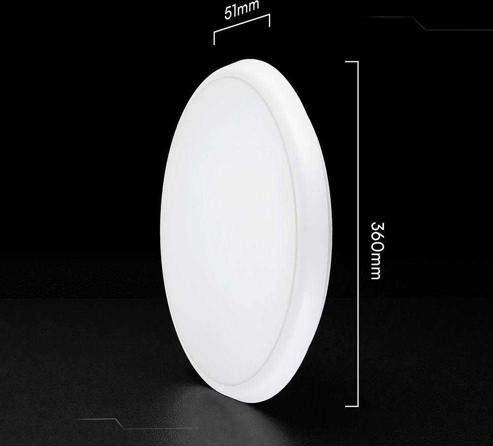 Lubinis šviestuvas 20/25/30/35/40W LED paviršinis šviestuvas, baltas, 2700K–6500K, su mikrobangų judesio davikliu, CREE LED chip