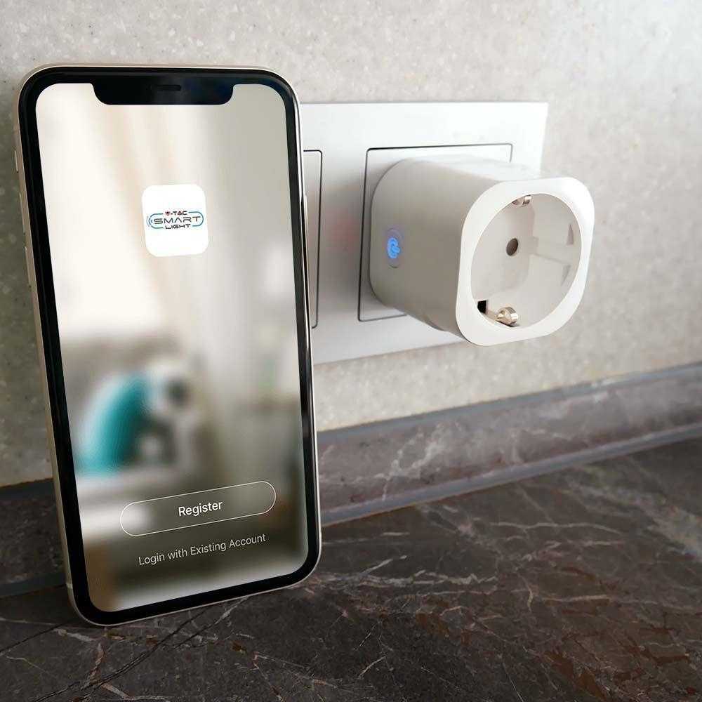 V-tac WIFI EU lizdas, suderinamas su AMAZON ALEXA ir GOOGLE HOME, baltas