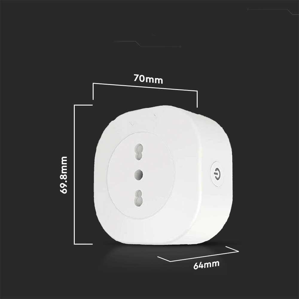 V-tac WIFI lizdas, suderinamas su AMAZON ALEXA ir GOOGLE HOME, baltas