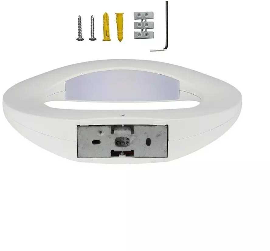 V-tac 10W LED sieninis šviestuvas, baltas, IP65, 3000K