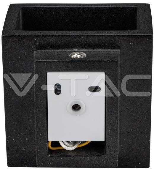 LED sieninis šviestuvas V-TAC, G9, kvadratinis, tamsiai pilkas, betoninis