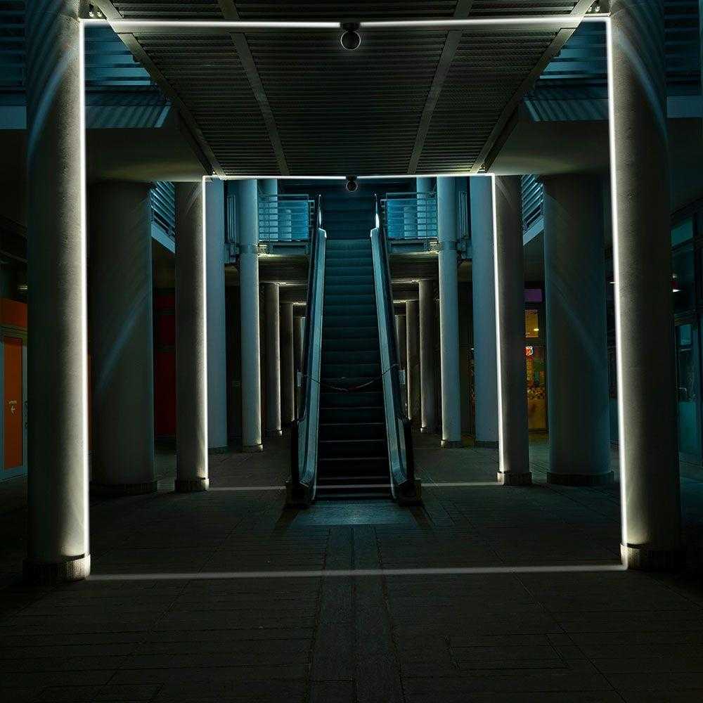 6W LED paviršinis fasado šviestuvas, juodas, 4000K, IP65