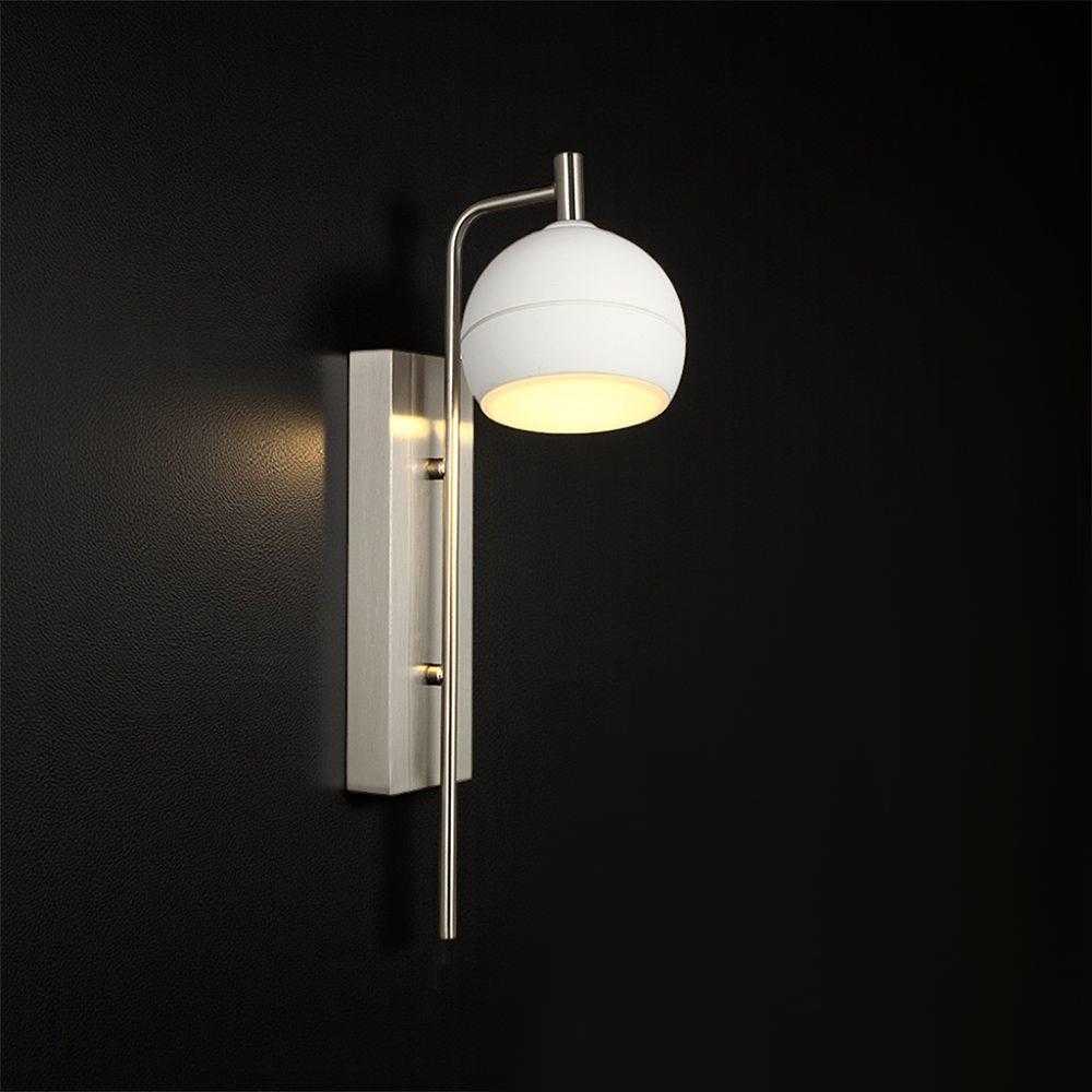 10W LED sieninis šviestuvas, nikelio/baltos sp., 3000K