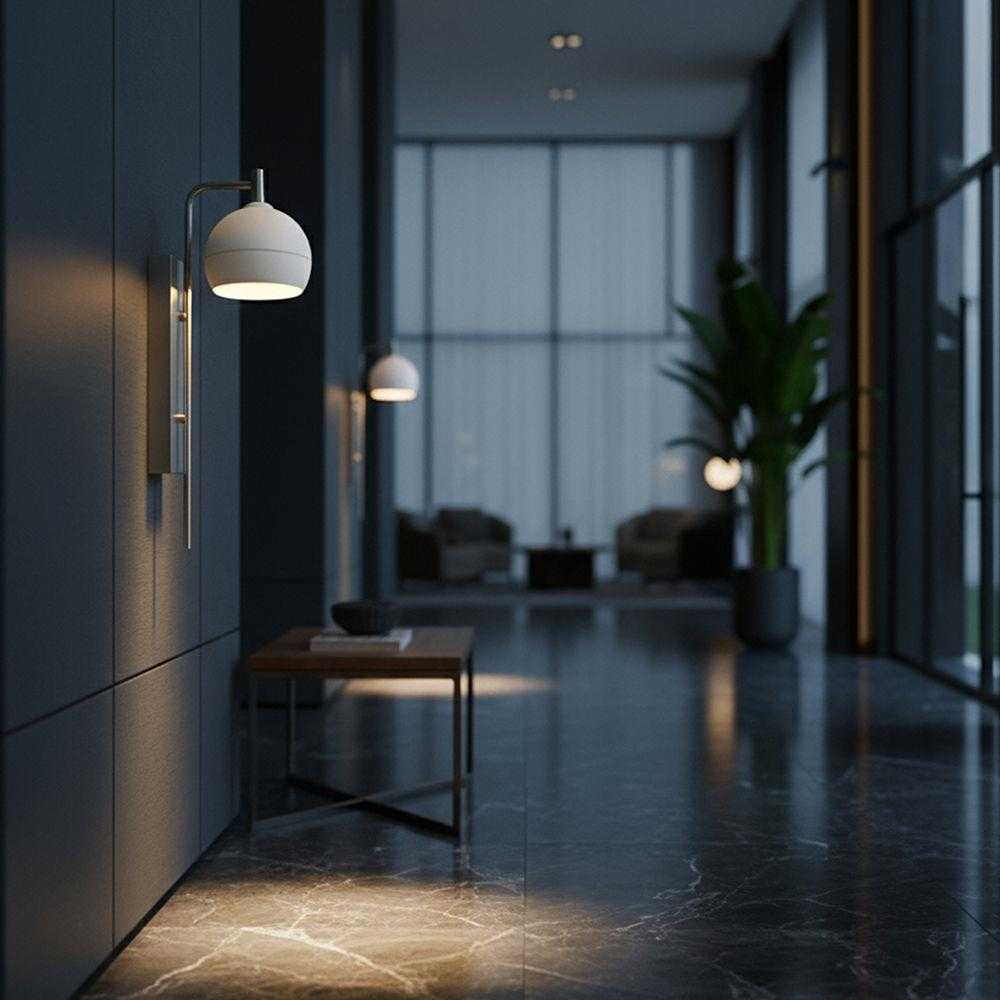 10W LED sieninis šviestuvas, nikelio/baltos sp., 3000K