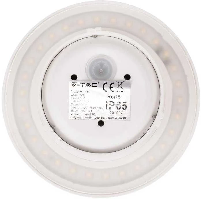 9W sieninis šviestuvas V-TAC, 3000K, IP65, baltas