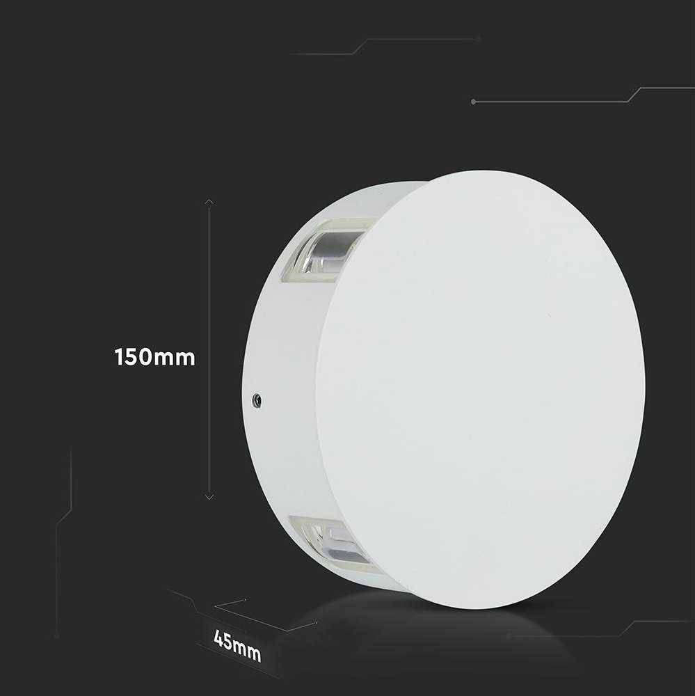 V-tac 4W LED sieninis šviestuvas, baltas, 4000K, IP65