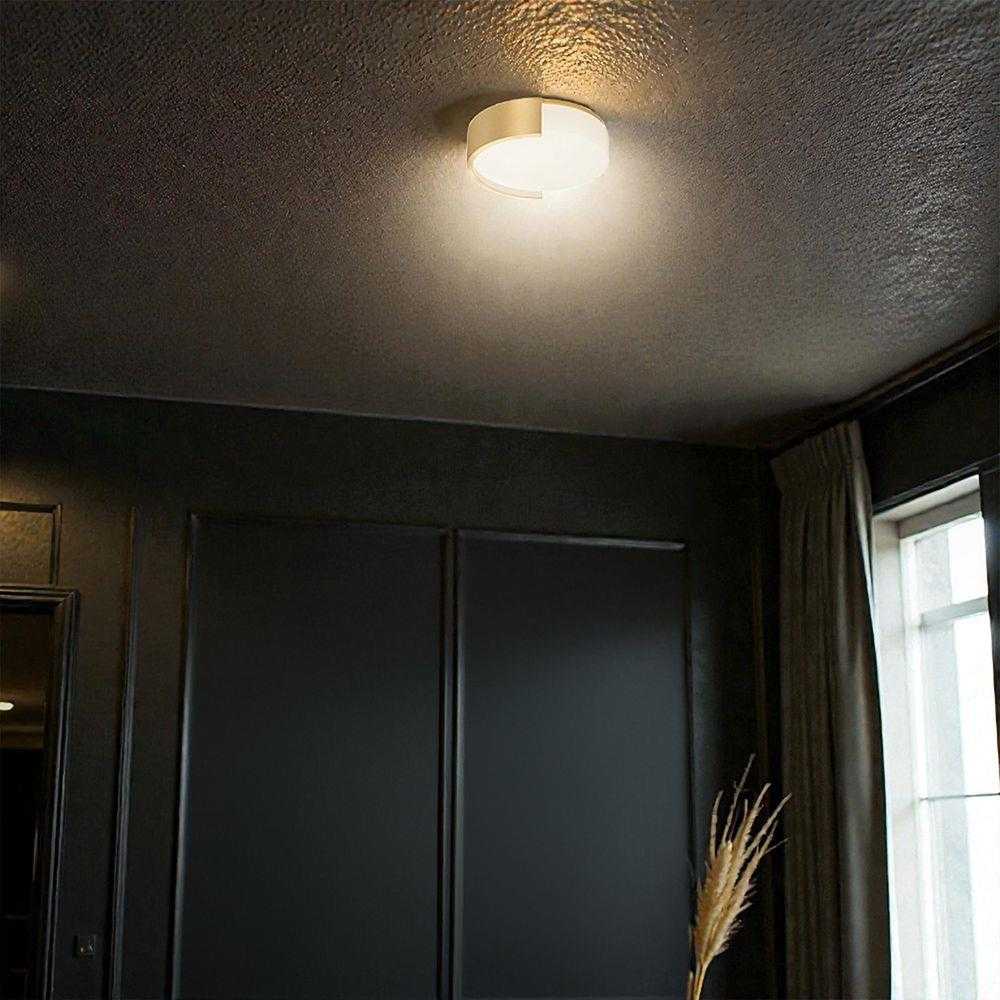 48W LED lubinis šviestuvas, aukso sp., 3000/4000/6000K, dimeriuojamas