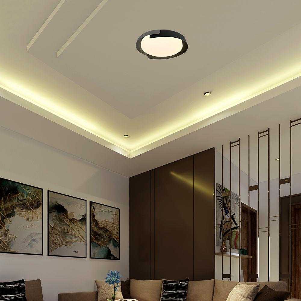 48W LED lubinis šviestuvas, juodos/pilkos sp., 3000/4000/6000K, dimeriuojamas