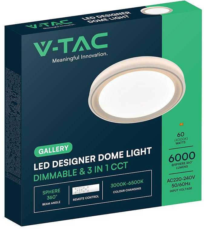 Lubinis šviestuvas 30/60W LED paviršinis šviestuvas, aukso sp., 3000-6500K, dimeriuojamas