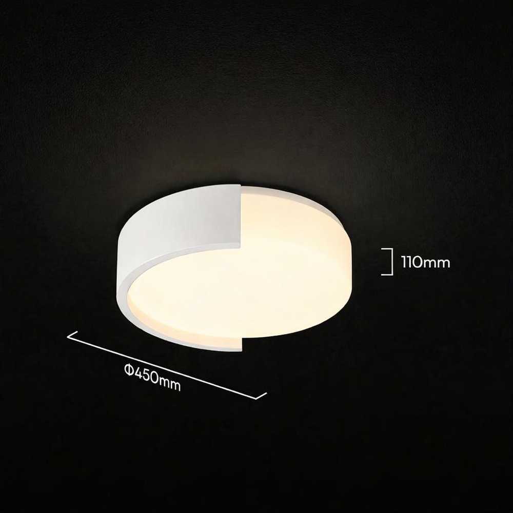 48W LED lubinis šviestuvas, baltos sp., 3000/4000/6000K, dimeriuojamas