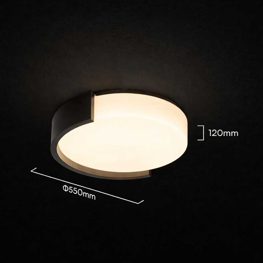 63W LED lubinis šviestuvas, juodos sp., 3000/4000/6000K, dimeriuojamas