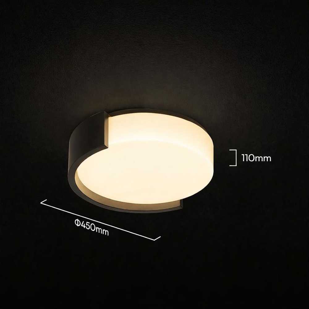 48W LED lubinis šviestuvas, juodos sp., 3000/4000/6000K, dimeriuojamas