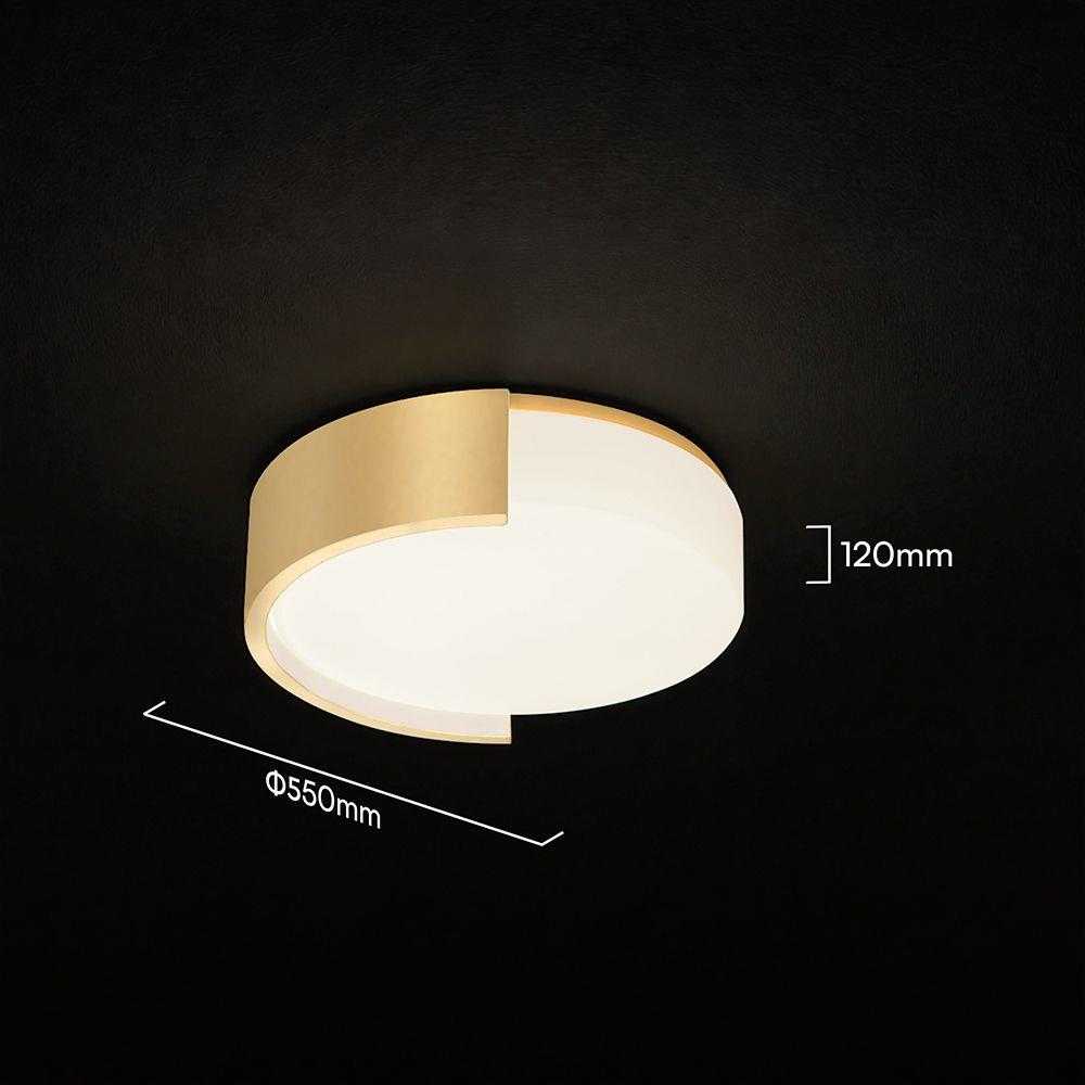 63W LED lubinis šviestuvas, aukso sp., 3000/4000/6000K, dimeriuojamas