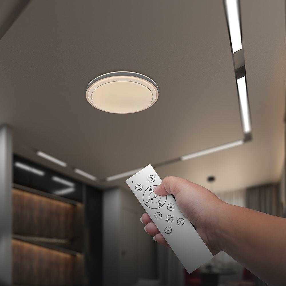 Lubinis šviestuvas 30/60W LED paviršinis šviestuvas, rudos sp., 3000-6500K, dimeriuojamas