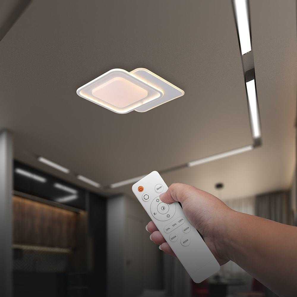 60W LED lubinis šviestuvas, baltas, 3000-6500K, dimeriuojamas