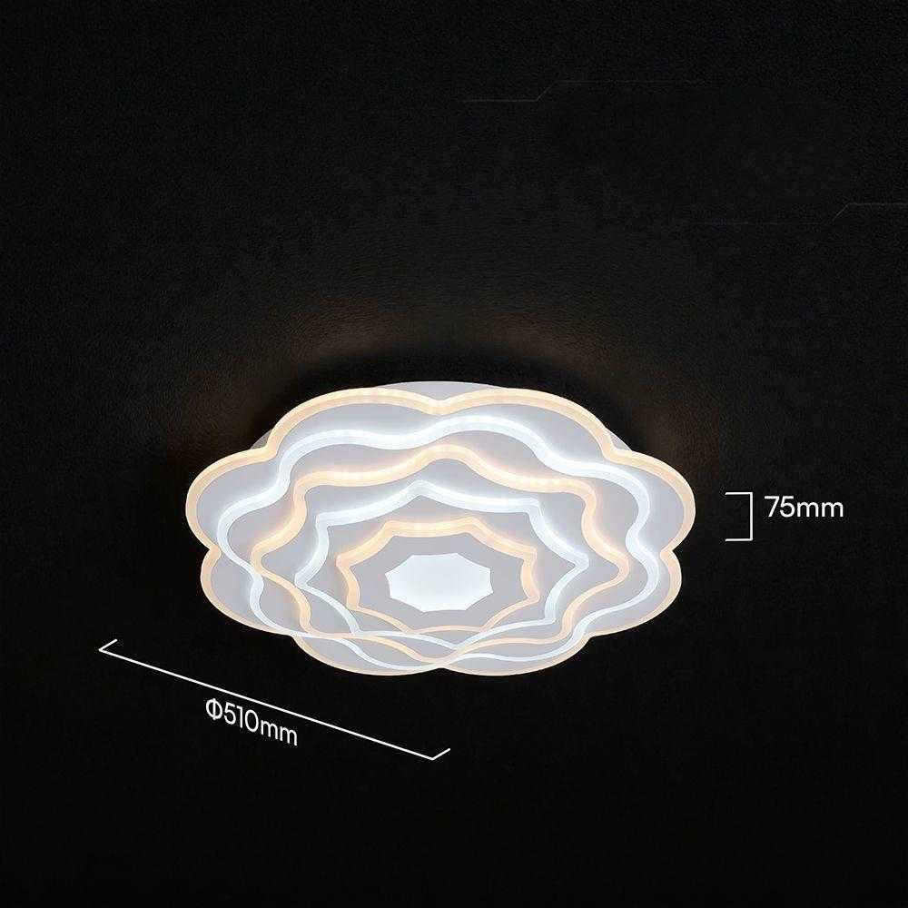 100W LED lubinis šviestuvas, baltas, 3000-6500K, dimeriuojamas