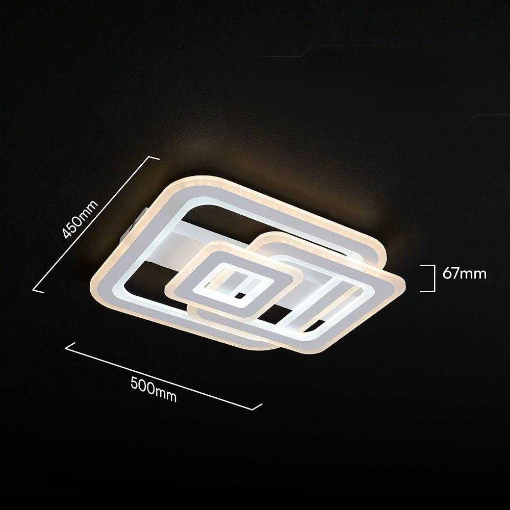 80W LED lubinis šviestuvas, baltas, 3000-6500K, dimeriuojamas