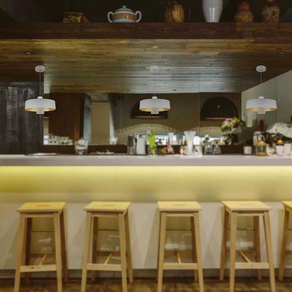 Pakabinamas šviestuvas 7W pakabinamas LED šviestuvas V-TAC, Ø340, baltas, metalas / akrilas, 4000K (natūraliai balta)