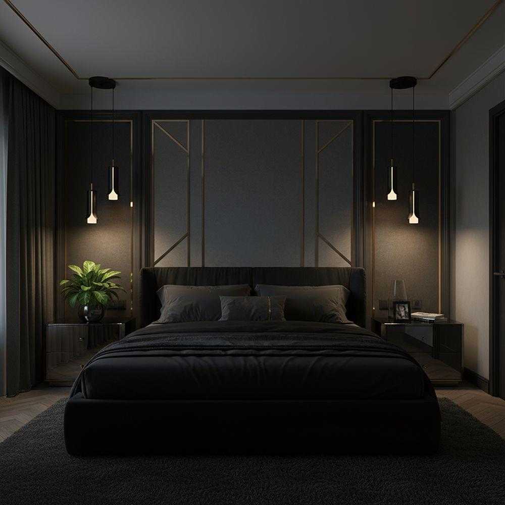 2x5W LED pakabinamas šviestuvas, juodos/aukso sp., 3000K