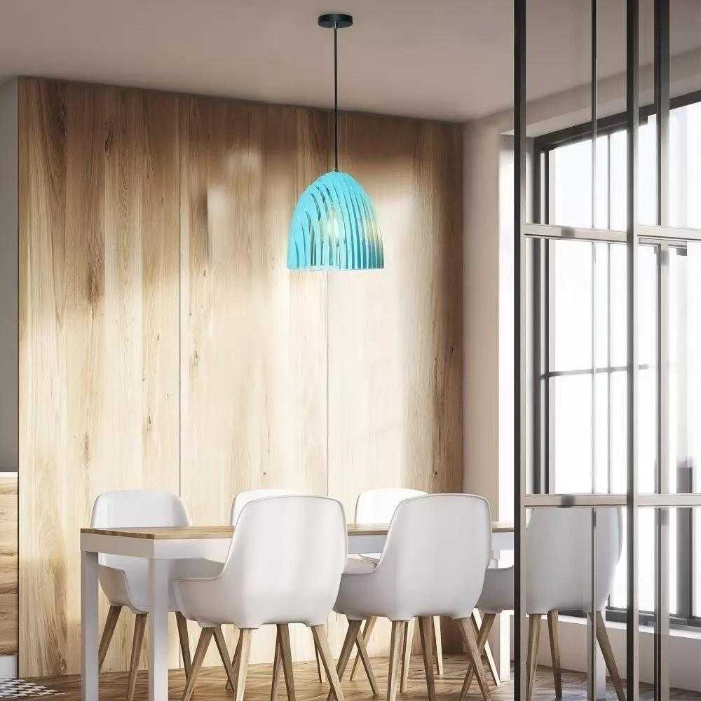 Pakabinamas šviestuvas V-TAC, E27, mėlynas, kūgio formos, D:250*270MM