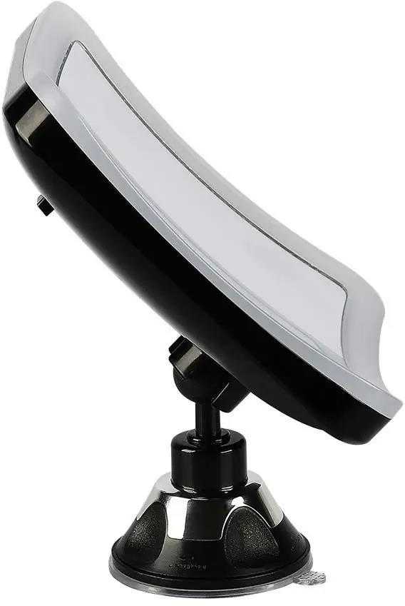 3W stalinis LED veidrodis V-TAC, 6400K, su baterijomis (parduodamos atskirai), su padidinamuoju stiklu, juodas