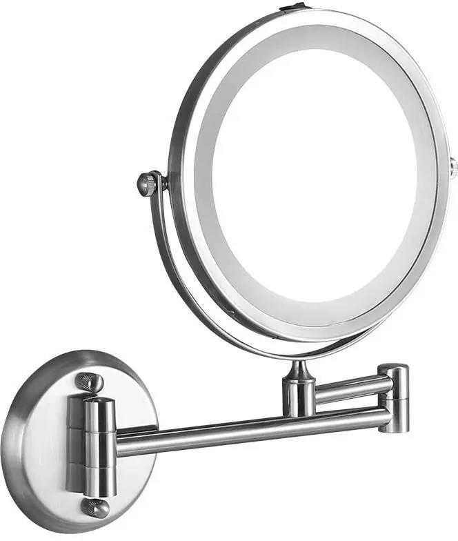 Sieninis šviestuvas V-tac 3W šviestuvas su veidrodžiu, nikelio sp., 6400K, su baterija