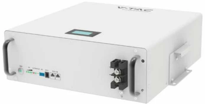 VTAC Sandėlio energijos bankas V-TAC siena / stelažas 5,12 kWh 51,2 V 100 Ah VT-48100E-W 10 metų garantija