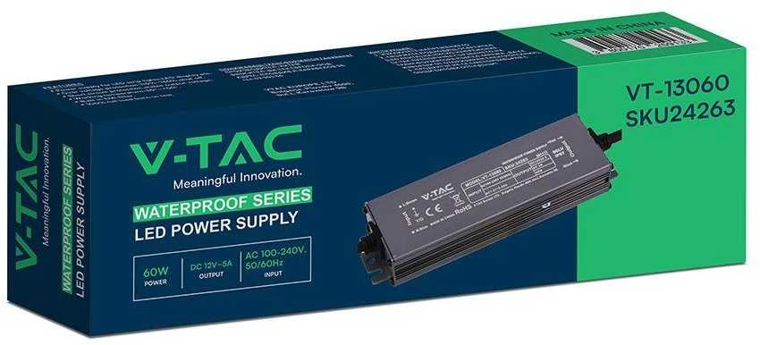 60W LED maitinimo šaltinis, 12V, 5A, IP67